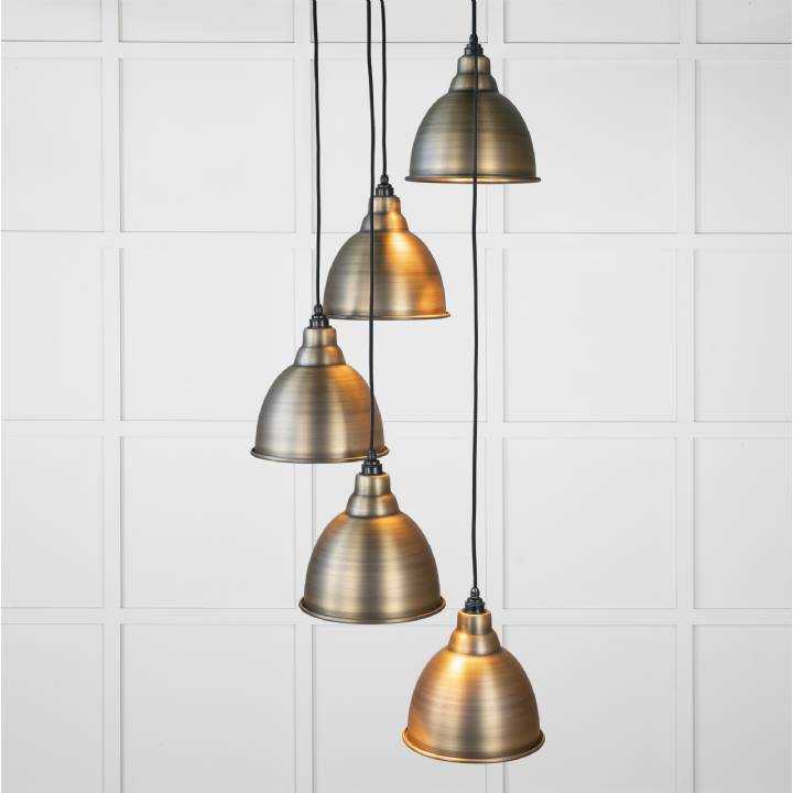 Aged Brass Brindley Cluster Pendant