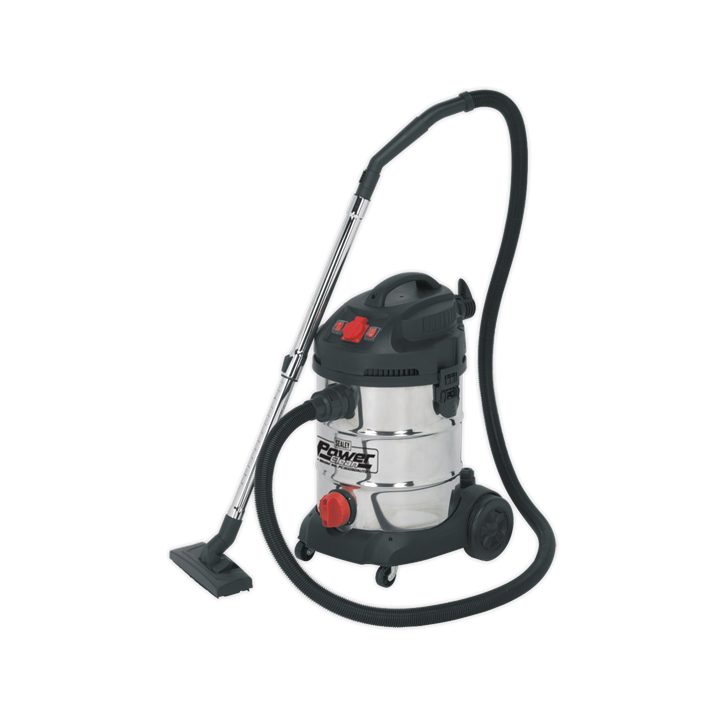 SEALEY 30L INDUSTRIAL WET DRY VAC 1400W