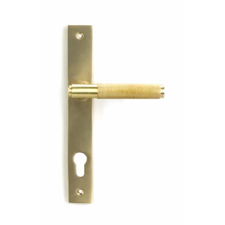 Satin Brass Brompton Slimline Lever Espag. Lock Set