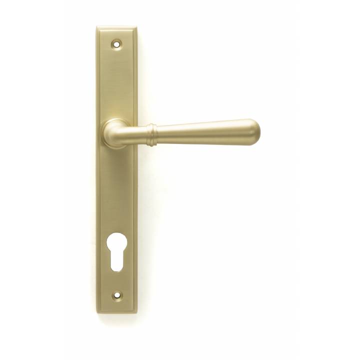 Satin Brass Newbury Slimline Lever Espag. Lock Set