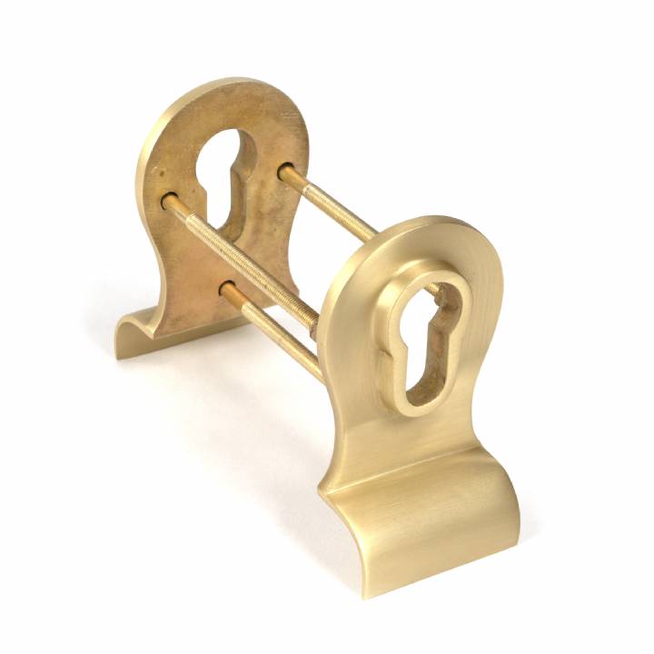 Satin Brass 50mm Euro Door Pull (Back to Back fixings)
