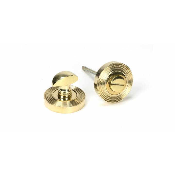 Polished Brass Round Thumbturn Set (Beehive)