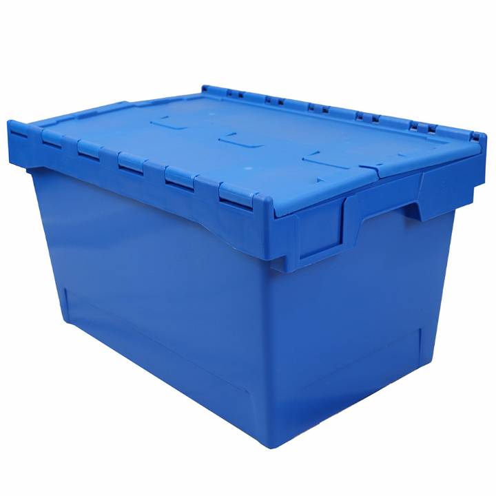 Heavy Duty Plastic Box Euro Stackable Container With Lid - 58 Litres