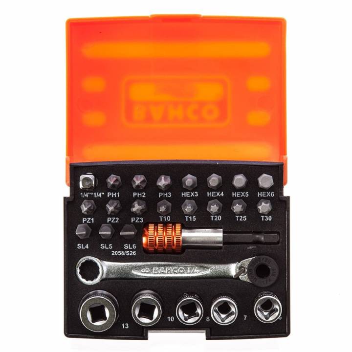 BAHCO 37PC 1/4 INCH SDEEP DRIVE SOCKET SET