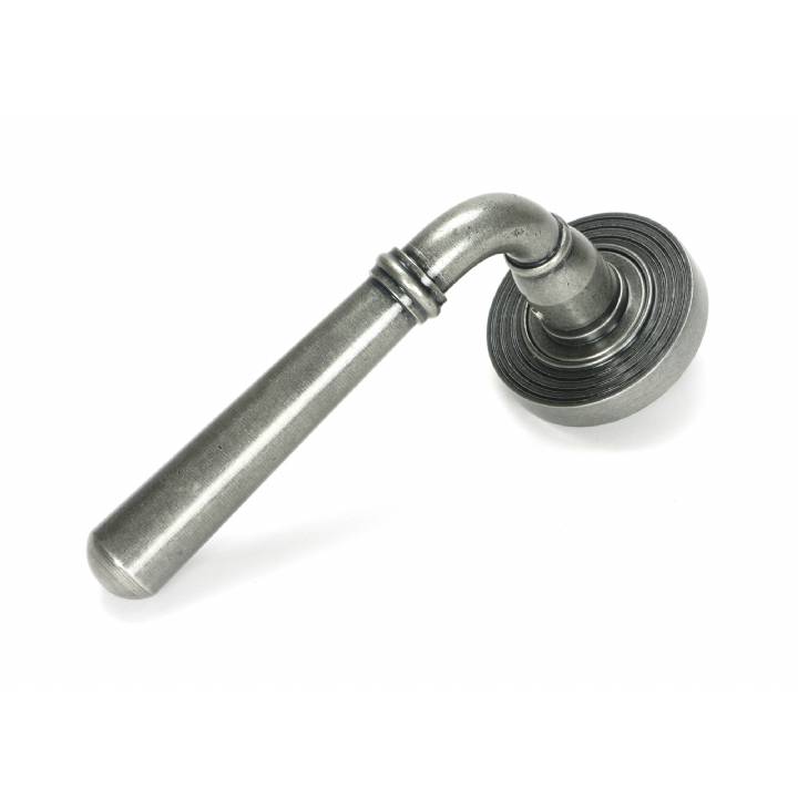 Pewter Newbury Lever on Rose Set (Beehive) - Unsprung