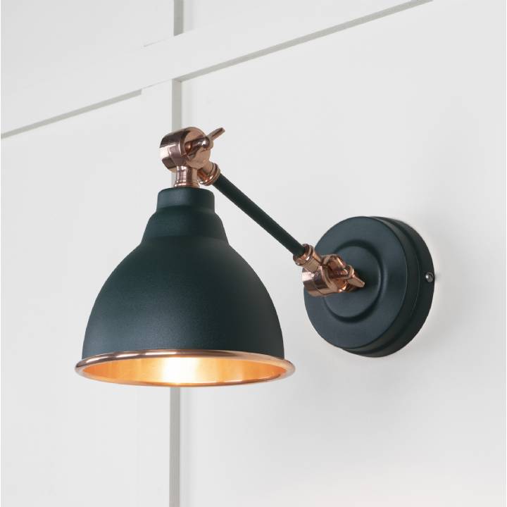 Smooth Copper Brindley Wall Light in Dingle