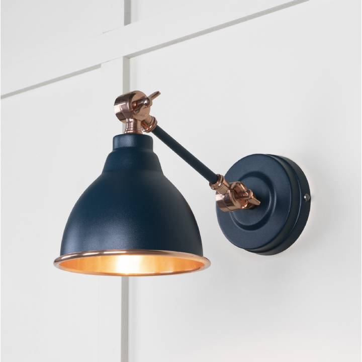 Smooth Copper Brindley Wall Light in Dusk