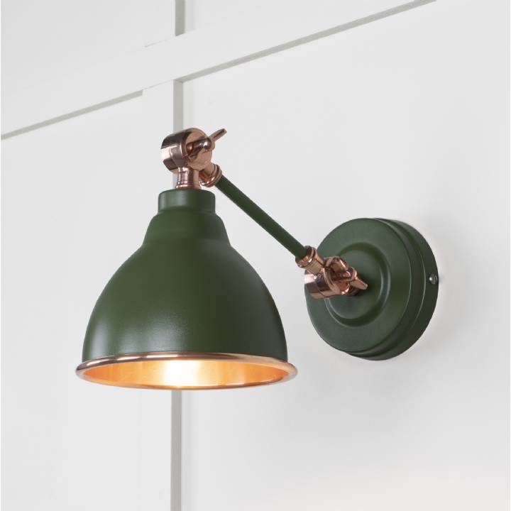 Smooth Copper Brindley Wall Light in Heath