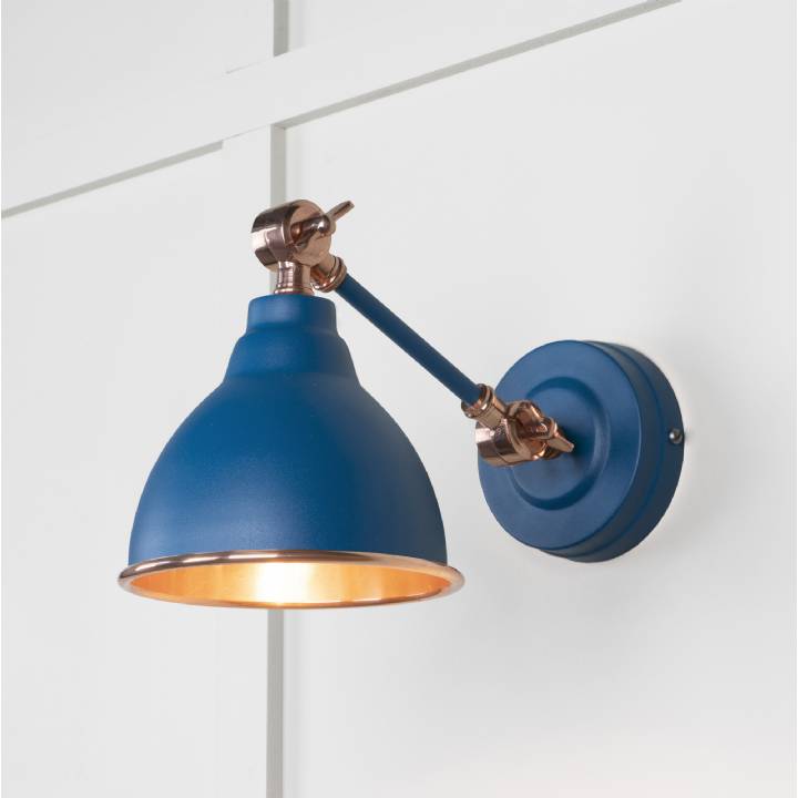 Smooth Copper Brindley Wall Light in Upstream