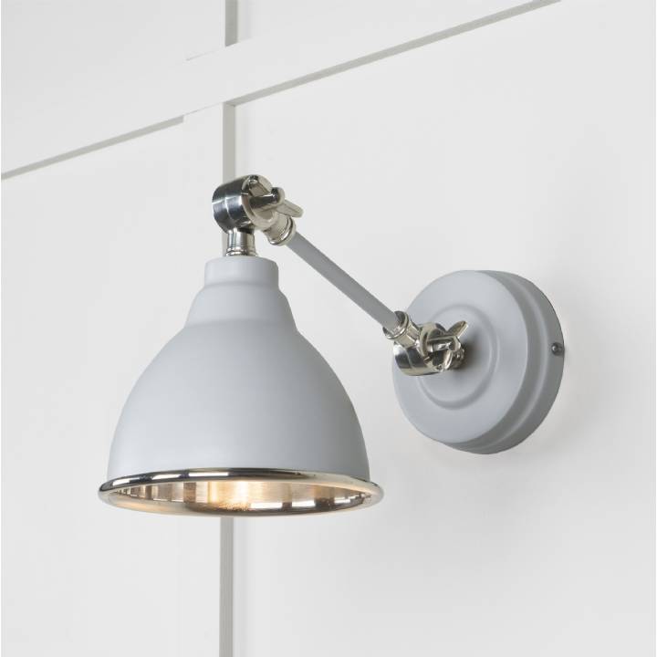 Smooth Nickel Brindley Wall Light in Birch