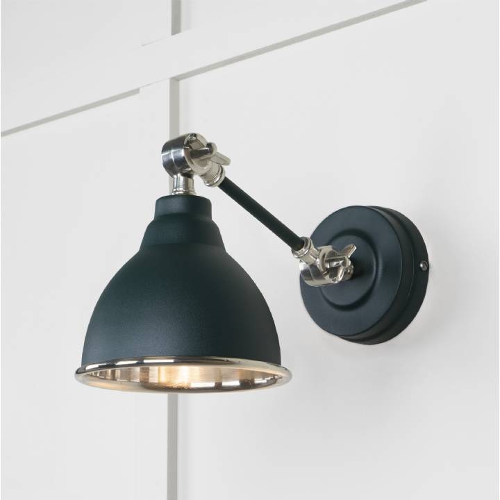 Smooth Nickel Brindley Wall Light in Dingle