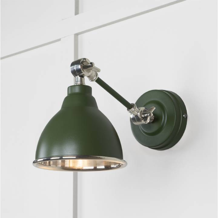 Smooth Nickel Brindley Wall Light in Heath