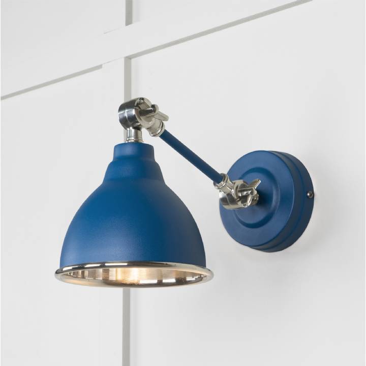 Smooth Nickel Brindley Wall Light in Upstream