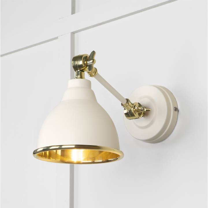 Smooth Brass Brindley Wall Light in Teasel