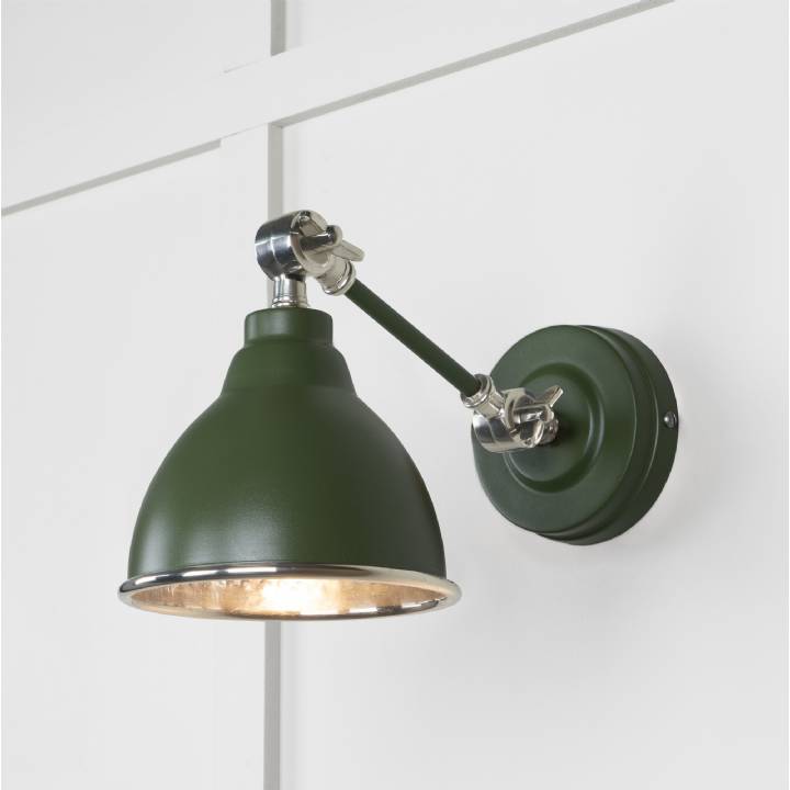 Hammered Nickel Brindley Wall Light in Heath