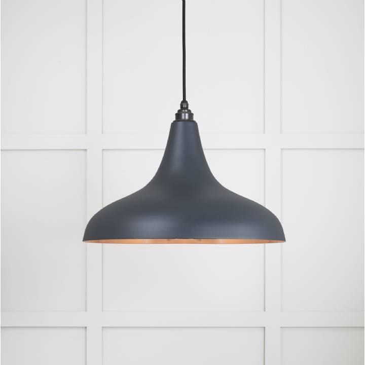 Smooth Copper Frankley Pendant in Soot