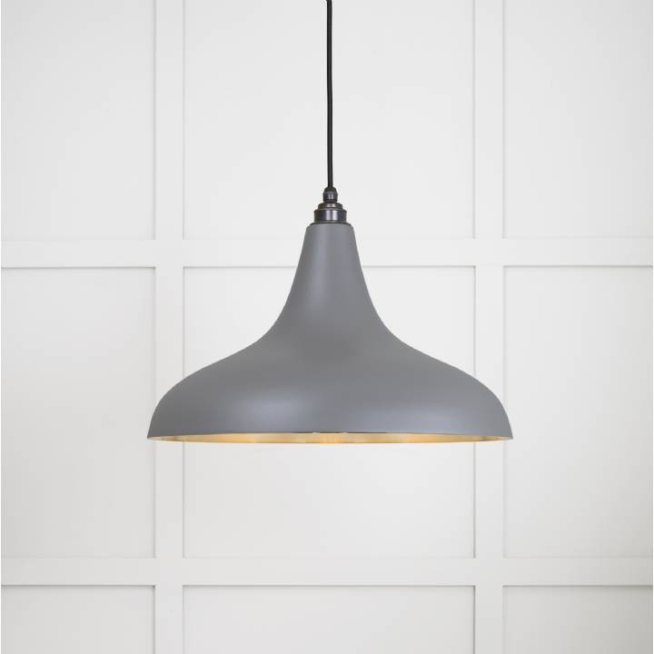 Smooth Brass Frankley Pendant in Bluff