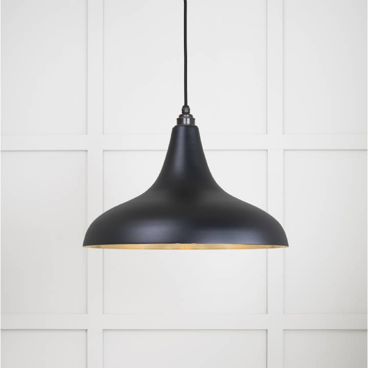 Smooth Brass Frankley Pendant in Elan Black