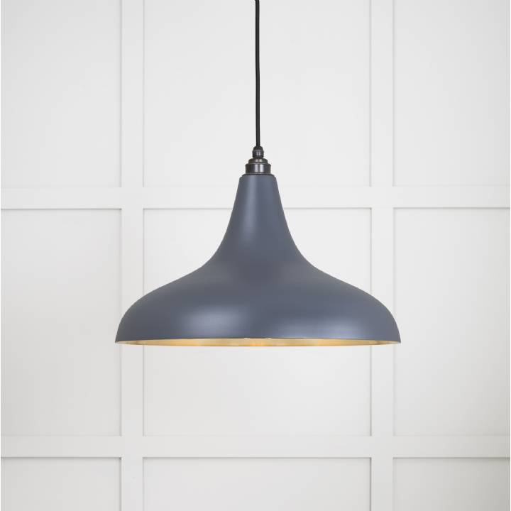 Smooth Brass Frankley Pendant in Slate