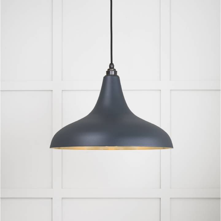 Smooth Brass Frankley Pendant in Soot