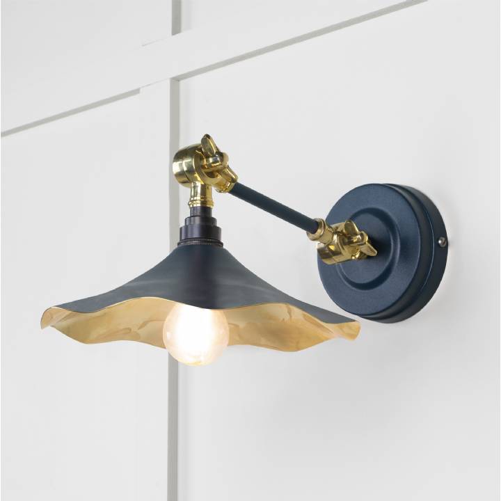 Smooth Brass Flora Wall Light in Dusk