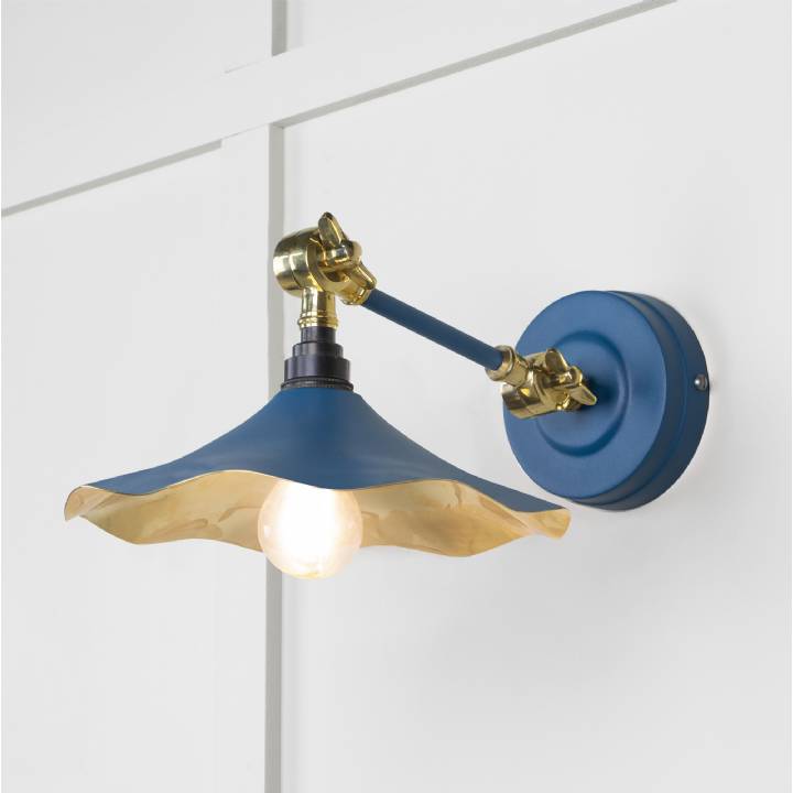 Smooth Brass Flora Wall Light in Upstream