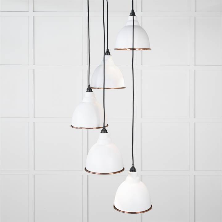 Smooth Copper Brindley Cluster Pendant in Flock