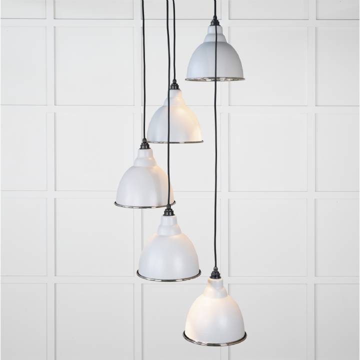 Smooth Nickel Brindley Cluster Pendant in Birch