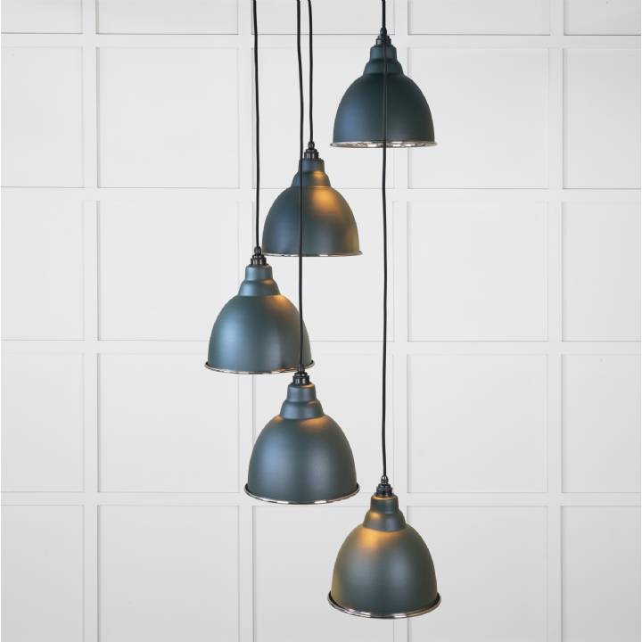 Smooth Nickel Brindley Cluster Pendant in Dingle