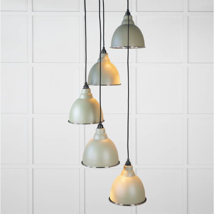 Smooth Nickel Brindley Cluster Pendant in Tump