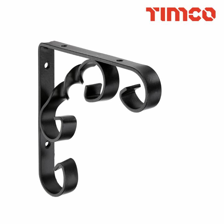 TIMCO SCROLL BRACKET 4 X 4 BLACK
