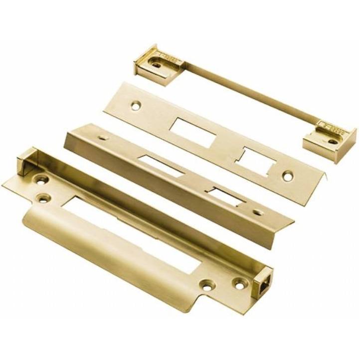 EUROSPEC ARB5105PVD 13MM BRASS REBATE SASHLOCK