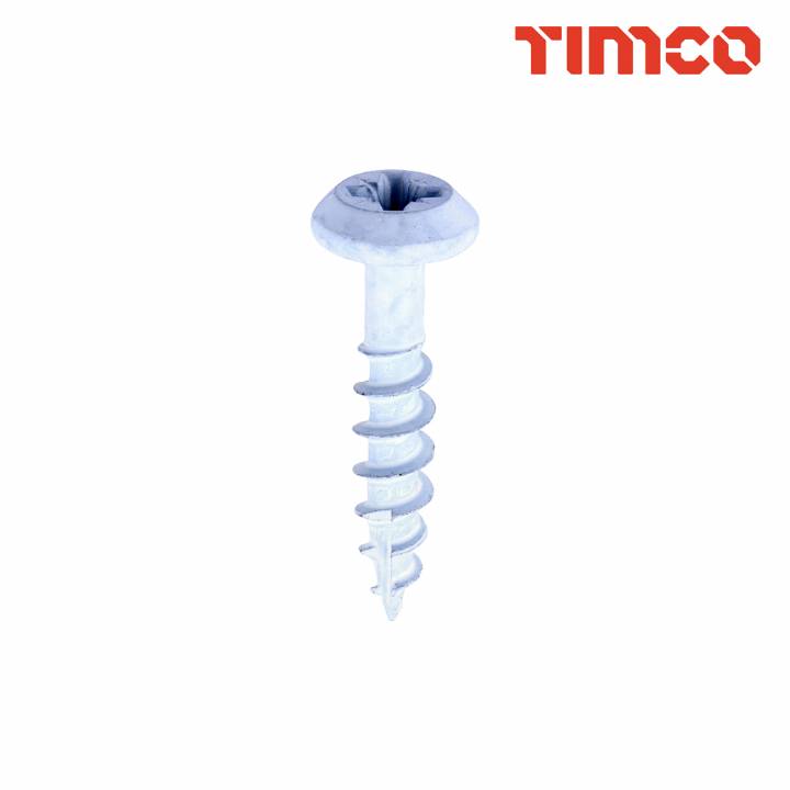 TIMCO RAINWATER SCREWS 5X25MM WHITE BOX 400