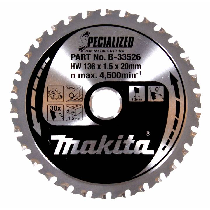 MAKITA METAL CUTTING BLADE 136X20X30