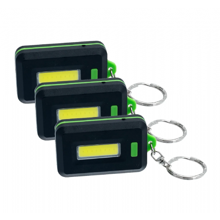 LITEZALL 24389 120-LUMEN COBFOB 3 KEYCHAIN TORCH 3PK
