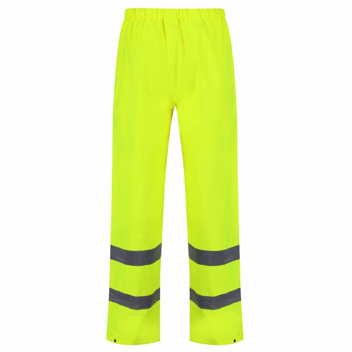 HI-VISIBILITY YELLOW WORK OVER-TROUSERS