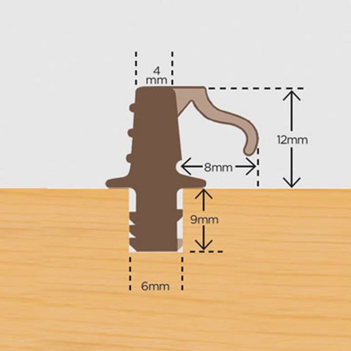 THRESHOLD SEALING BAR 914MM BROWN