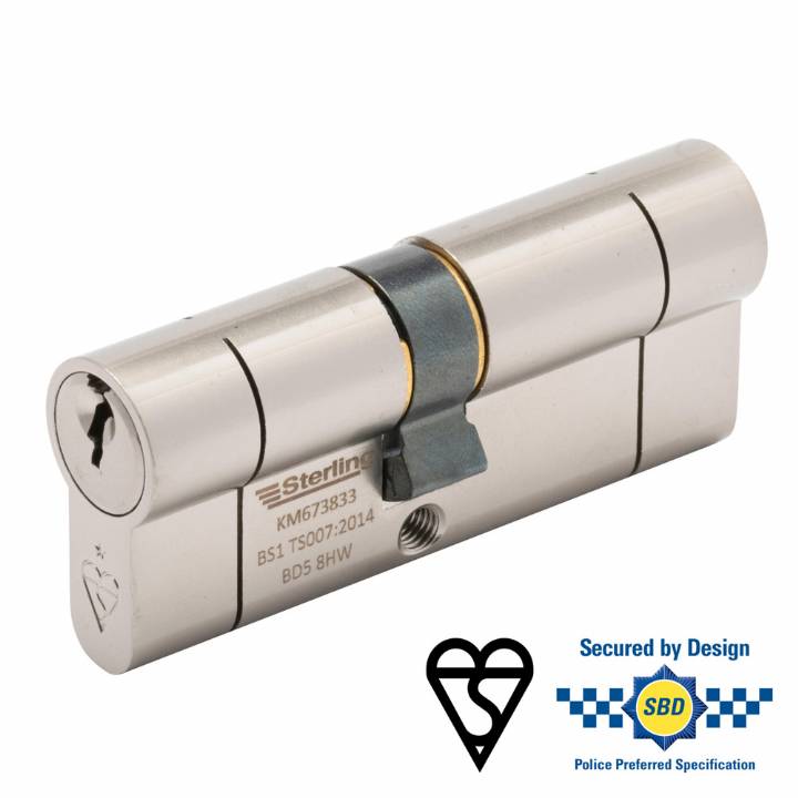 STERLING DOUBLE EURO CYLINDER NICKLE LOCK
