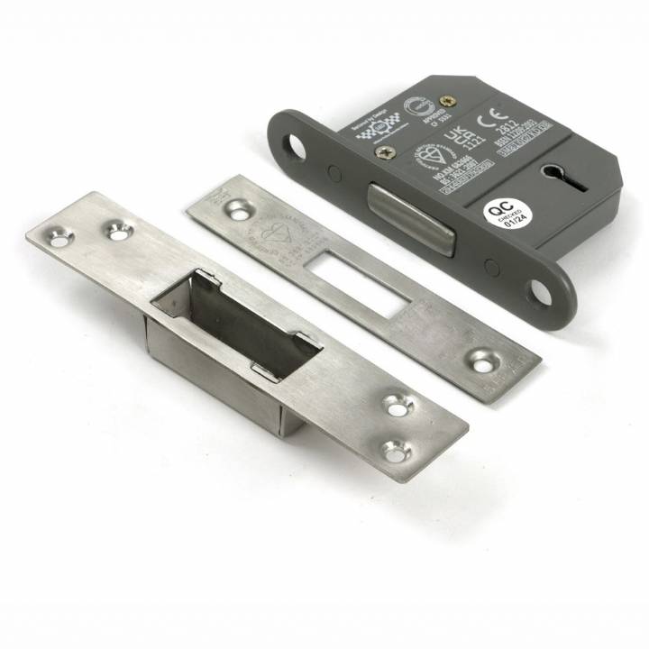 FROM THE ANVIL 2.5IN 5 LEVER BS DEADLOCK POLISHED STAINLESS STEEL KA