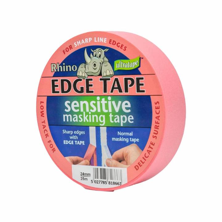 RHINO EDGE SENSITIVE PINK MASKING TAPE 25M
