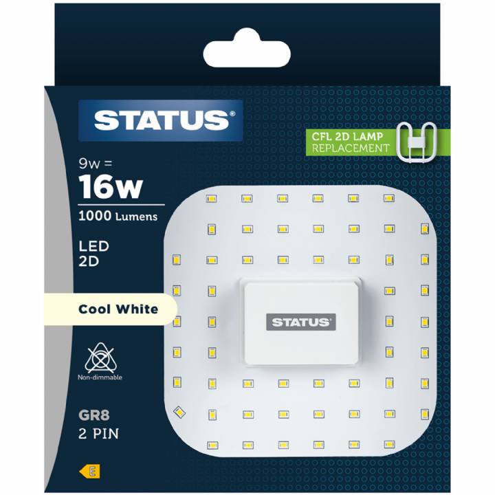 STATUS LED 2D COOL WHITE GR8 BULB