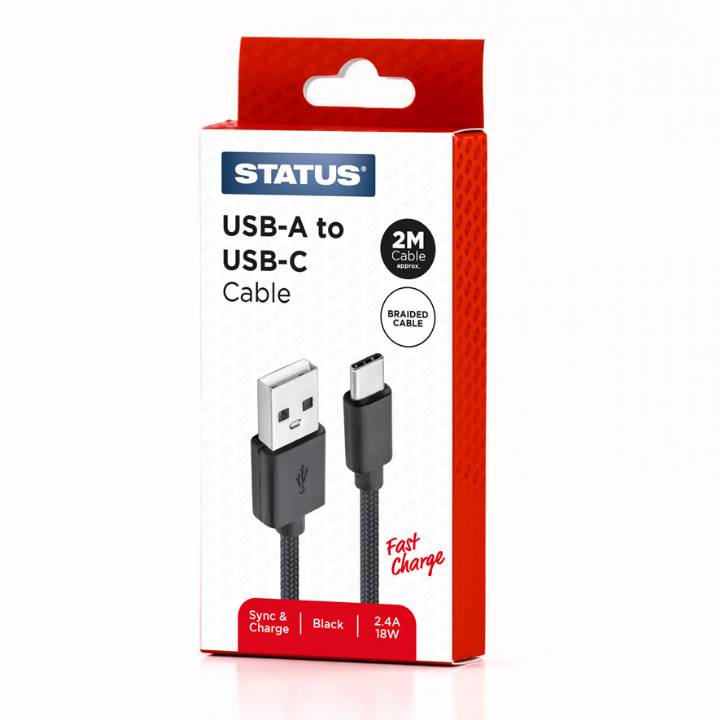 STATUS USB C TO USB A CABLE 2M BLACK