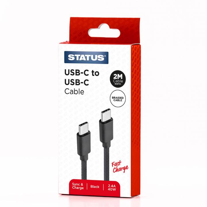 STATUS USB C TO USB C CABLE 2M BLACK