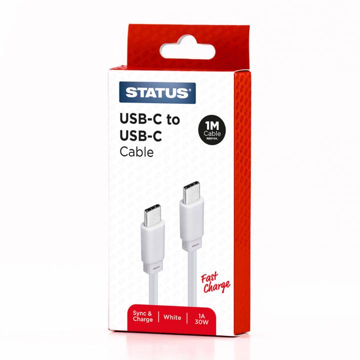 STATUS USB C TO USB C CABLE 1M BLACK