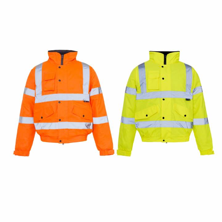 HI-VIS BOMBER JACKET YELLOW OR ORANGE