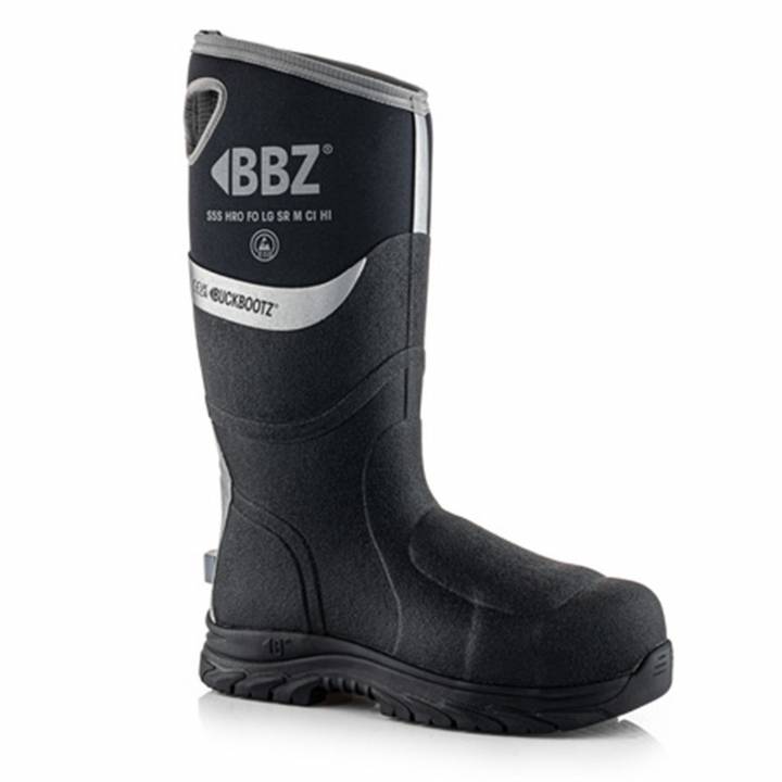 BUCKLER SAFETY WELLINGTON BOOTS BLACK WITH METATARSAL PROTECTION