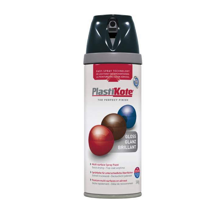 PLASTIKOTE TWIST & SPRAY BLACK GLOSS 400ML