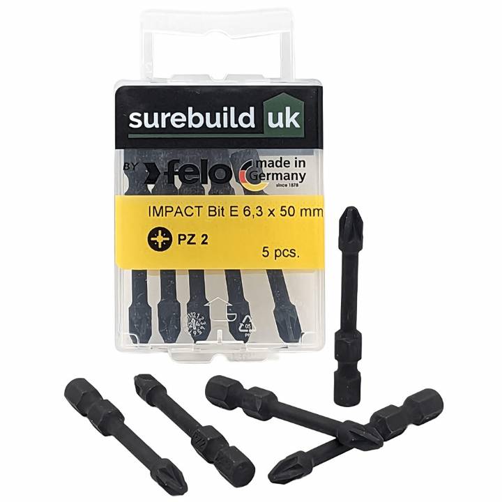 SUREBUILD FELO PZ2 IMPACT BIT 50MM 5PK
