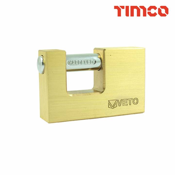TIMCO 70mm BRASS BLOCK PADLOCK