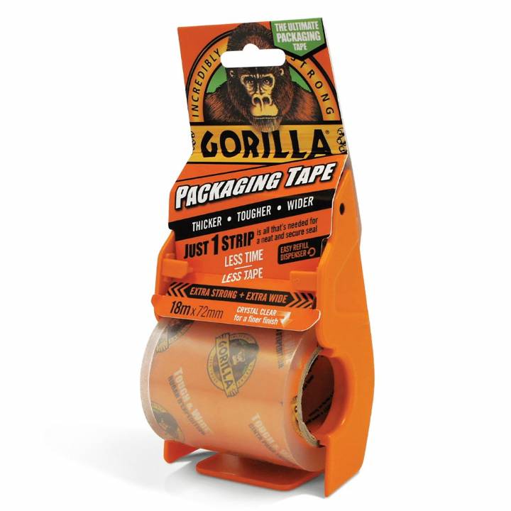 GORILLA PACKAGING TAPE 18M  WITH DISPENSER